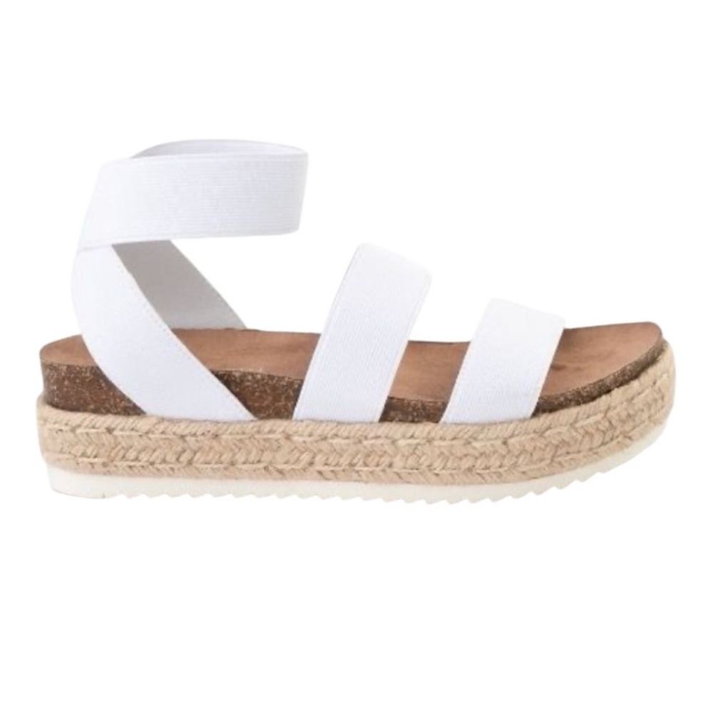 MADDEN  GIRL NWT CARLY WHITE  ESPADRILLES WOMEN’S PLATFORM SANDAL SZ 9